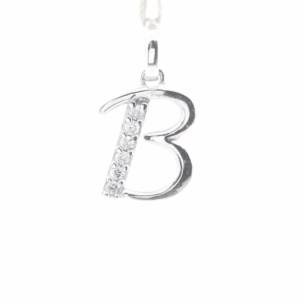 Lab Diamond Letter "B" Pendant