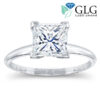 Solitaire Lab Grown Certified Princess Diamond Ring 1 ¾ct