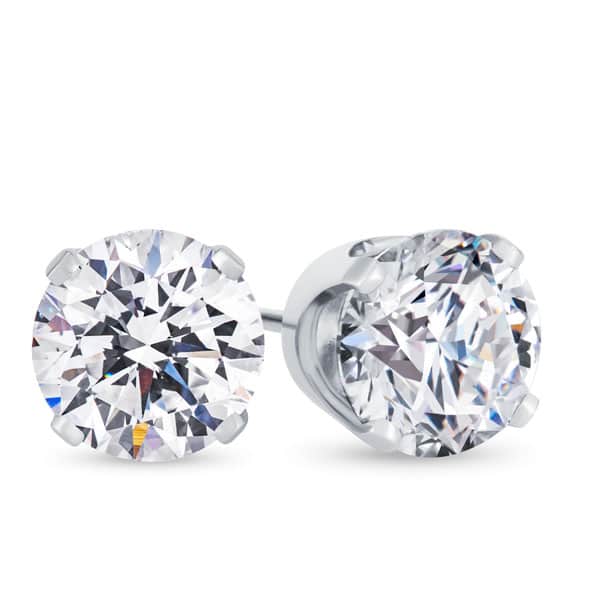 2 Carat High Grade Diamond Stud Earrings