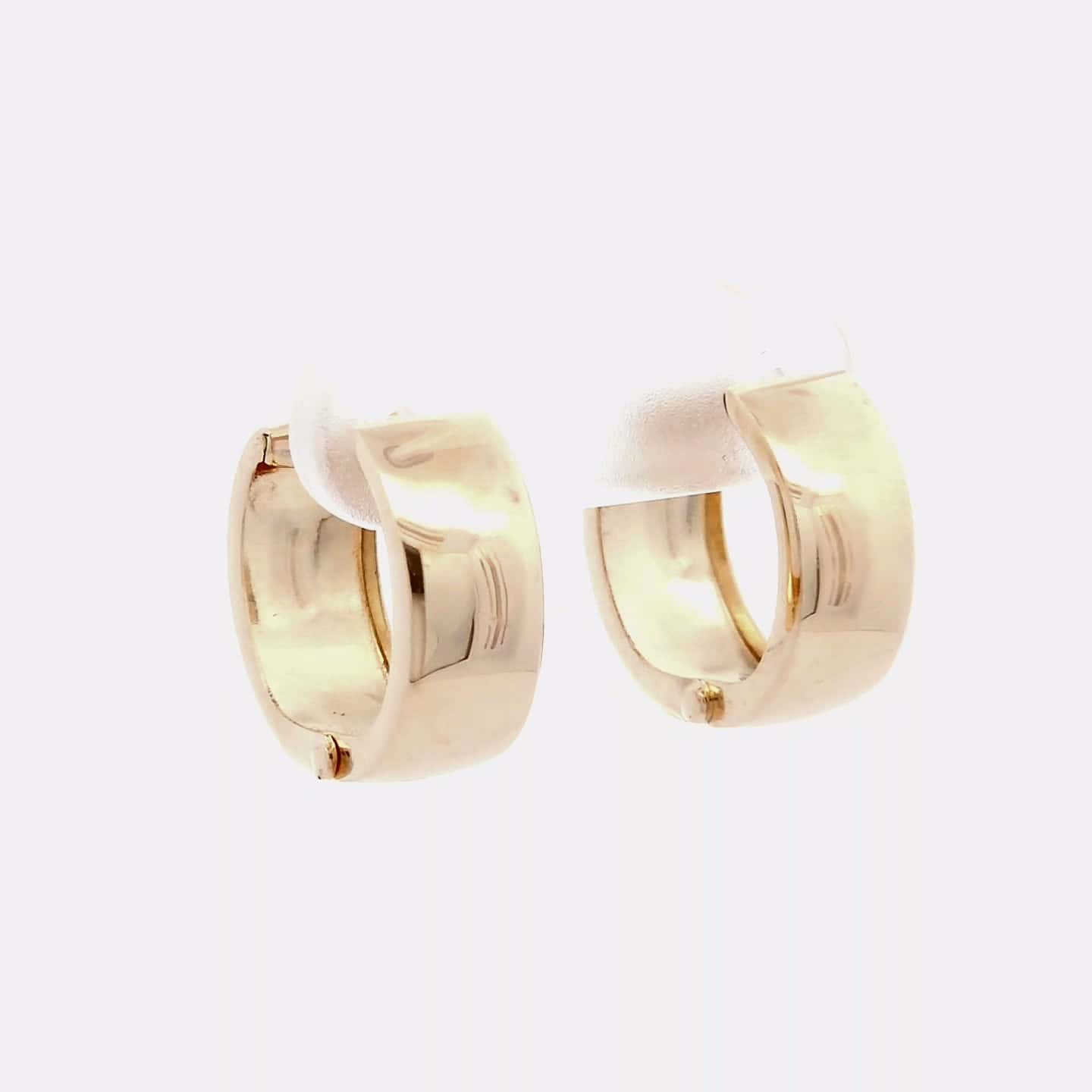 14K Gold Huggie Hoop Earrings