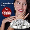 3 carat 3-Stone Ring