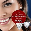 1 ct Diamond Heart Studs