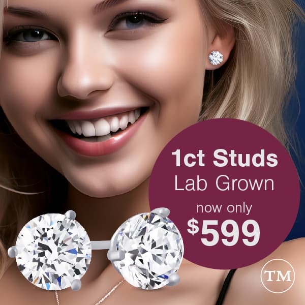1ct Lab Grown Diamond Studs