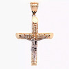 2-Tone Gold Crucifix Pendant