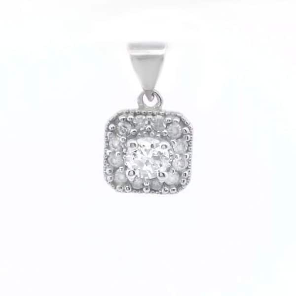 1/3 ct Diamond Halo Pendant in 10K Gold - The Jewelry Exchange | Direct ...