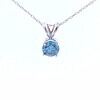 1/2 ct Lab Blue Diamond Solitaire Necklace