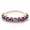 1 ct Amethyst Anniversary Band in 10K Gold