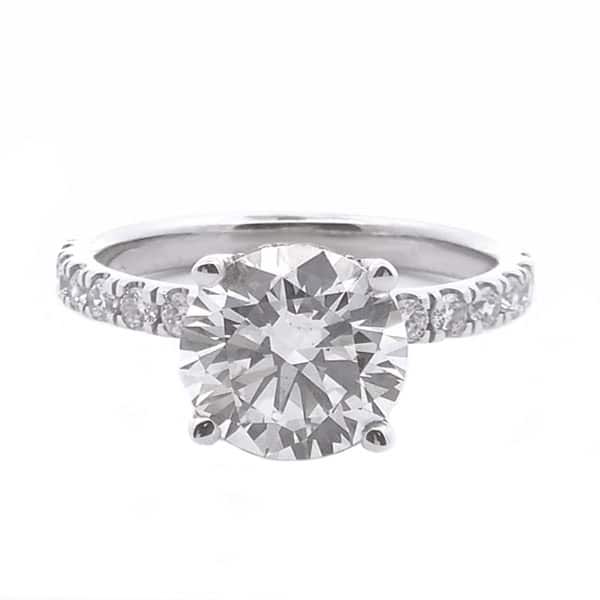 Certified 3 1/4 Carat Lab Grown Diamond Ring