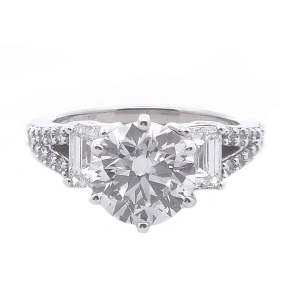 Certified 3 7/8 Carat Lab Grown Diamond Ring