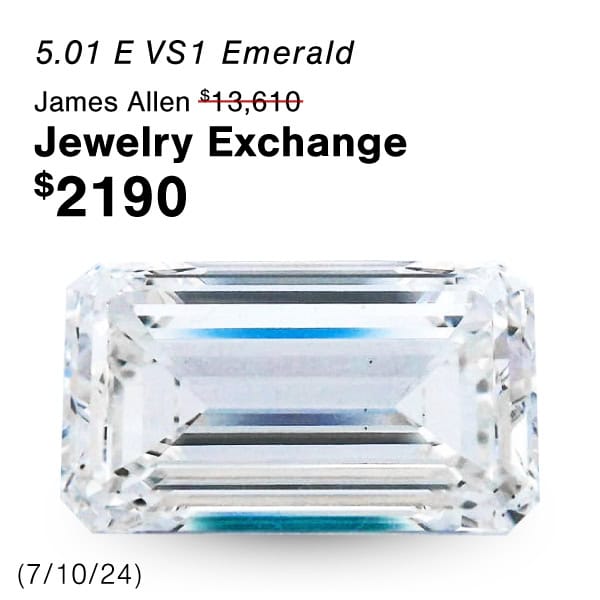 Lowest Price Eco Diamond – 5.01 ct Emerald E-VS1 IGI LG602389547 - Excellent symmetry, Excellent polish.