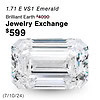 Lowest Price Eco Diamond – 1.71 ct Emerald E-VS1 IGI LG618487023 - Excellent symmetry, Excellent polish.