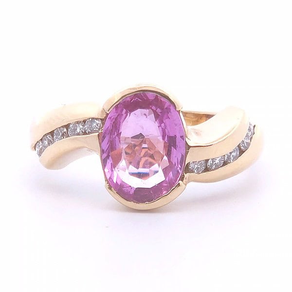 1.84ct Sapphire Diamond Ring in 14k Yellow Gold