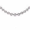 7ct Round Lab Diamond Bezel Set Necklace in 14k White Gold