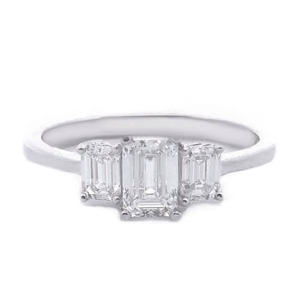 1 1/8 Carat Lab Grown Diamond 3-Stone Ring