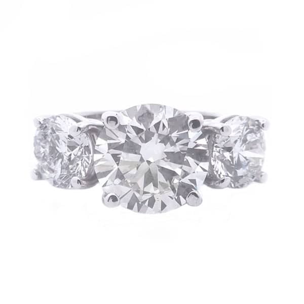 8ct Certified 3-Stone Lab Ring in 14K Gold