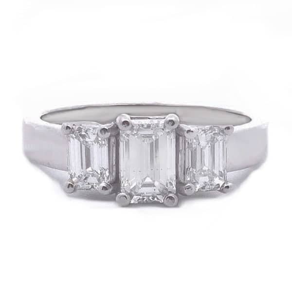 1 1/2ct Lab Grown Diamond 3-Stone Ring