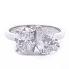 1ct Certified 2-Stone Pear & Oval Lab Diamond Ring in 14K