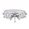 1 1/2ct Lab Emerald Semi Mount