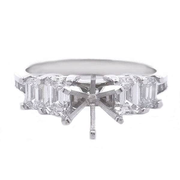1 1/2ct Lab Emerald Semi Mount