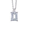 1 3/8 Carat Emerald Aquamarine Pendant in Silver