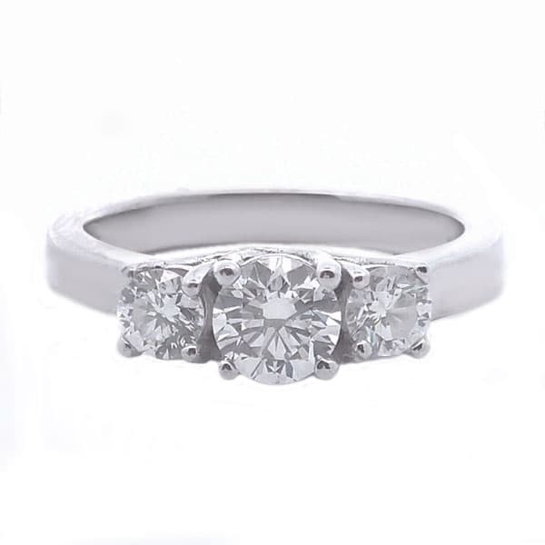 1ct Lab 3-Stone Ring in 10k Gold