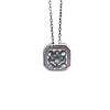 1/4 Carat Diamond – Sapphire Cluster Pendant in Silver