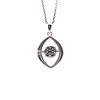 1/4 Carat Diamond – Sapphire Cluster Dancing Pendant in Silver