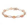 9 3/4ct Oval Diamond and Garnet Bracelet