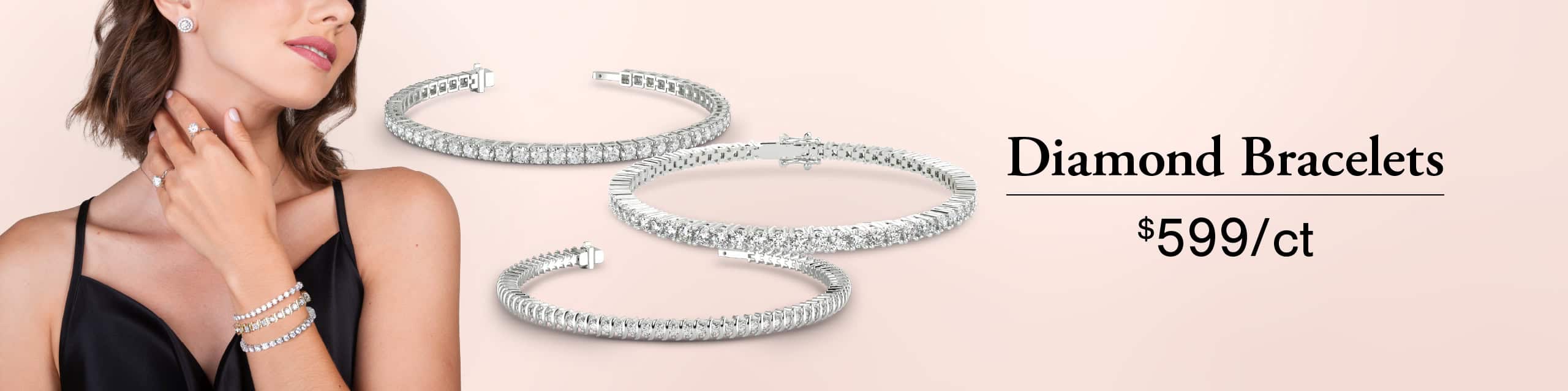 2 1/2ct Diamond Tennis Bracelet S-Link Style 14K Gold
