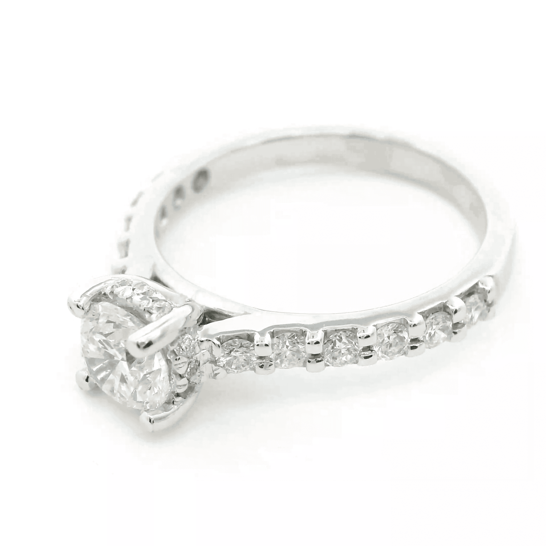 Certified 1 1/6 Carat Diamond Hidden Halo Ring