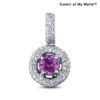 Center of My World - 1 Carat Pink Sapphire Pendant in 14k Gold