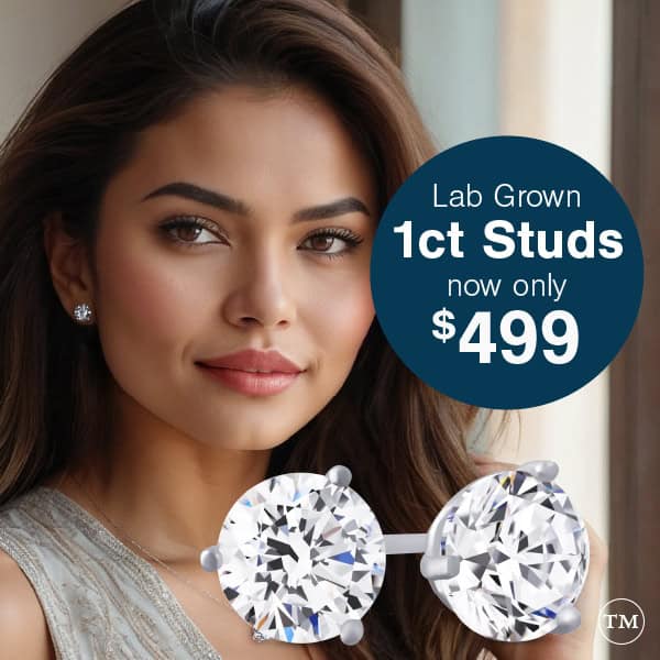 1ct Lab Grown Diamond Studs