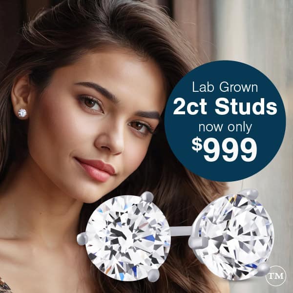 2ct. Lab Grown Martini Diamond Studs