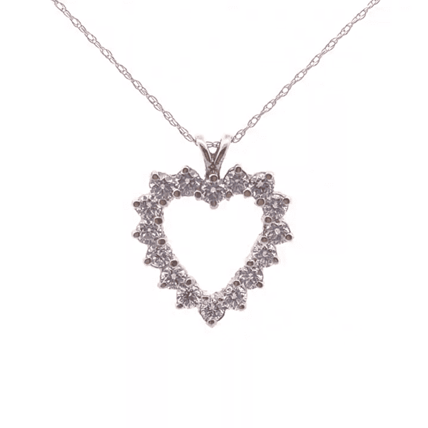 1ct Lab Diamond Heart Pendant