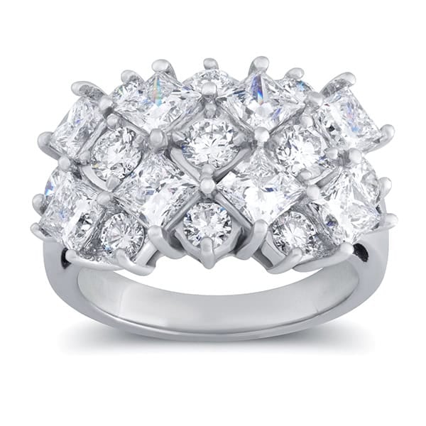 4ct Lab Diamond Anniversary Ring in 14k