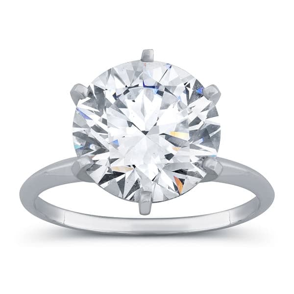 6ct Certified Lab Solitaire Ring in 10k