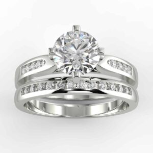 1/3 carat diamond wedding semi mount set in your choice of metal.