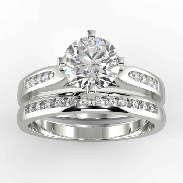 1/3 carat diamond wedding semi mount set in your choice of metal.