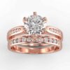 3/8 carat diamond wedding semi mount set