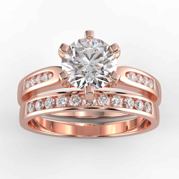 3/8 carat diamond wedding semi mount set