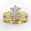 3/8 carat diamond wedding semi mount set