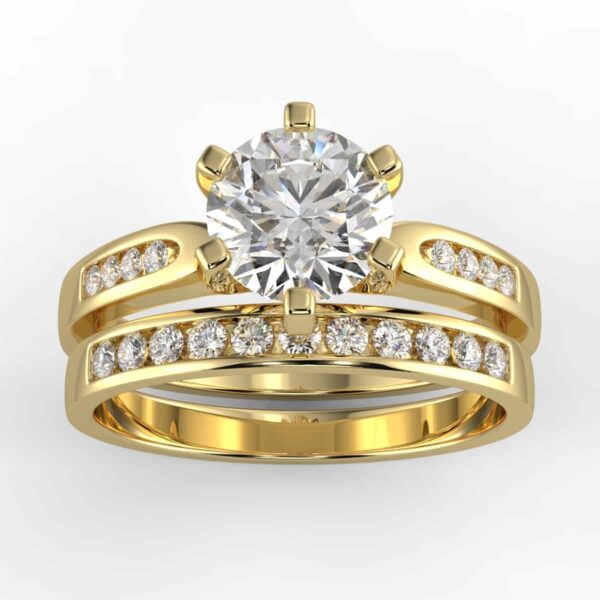 3/8 carat diamond wedding semi mount set