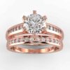3/4 carat diamond wedding semi mount set