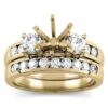 1 carat diamond wedding semi mount set