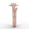 3/4 carat diamond halo wedding semi mount set