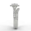 3/4 carat diamond halo wedding semi mount set