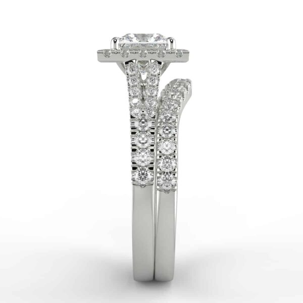 3/4 carat diamond halo wedding semi mount set