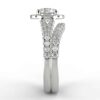 3/4 carat diamond halo wedding semi mount set