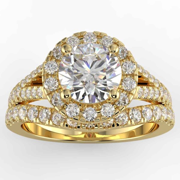 3/4 carat diamond halo wedding semi mount set