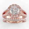 3/4 carat diamond halo wedding semi mount